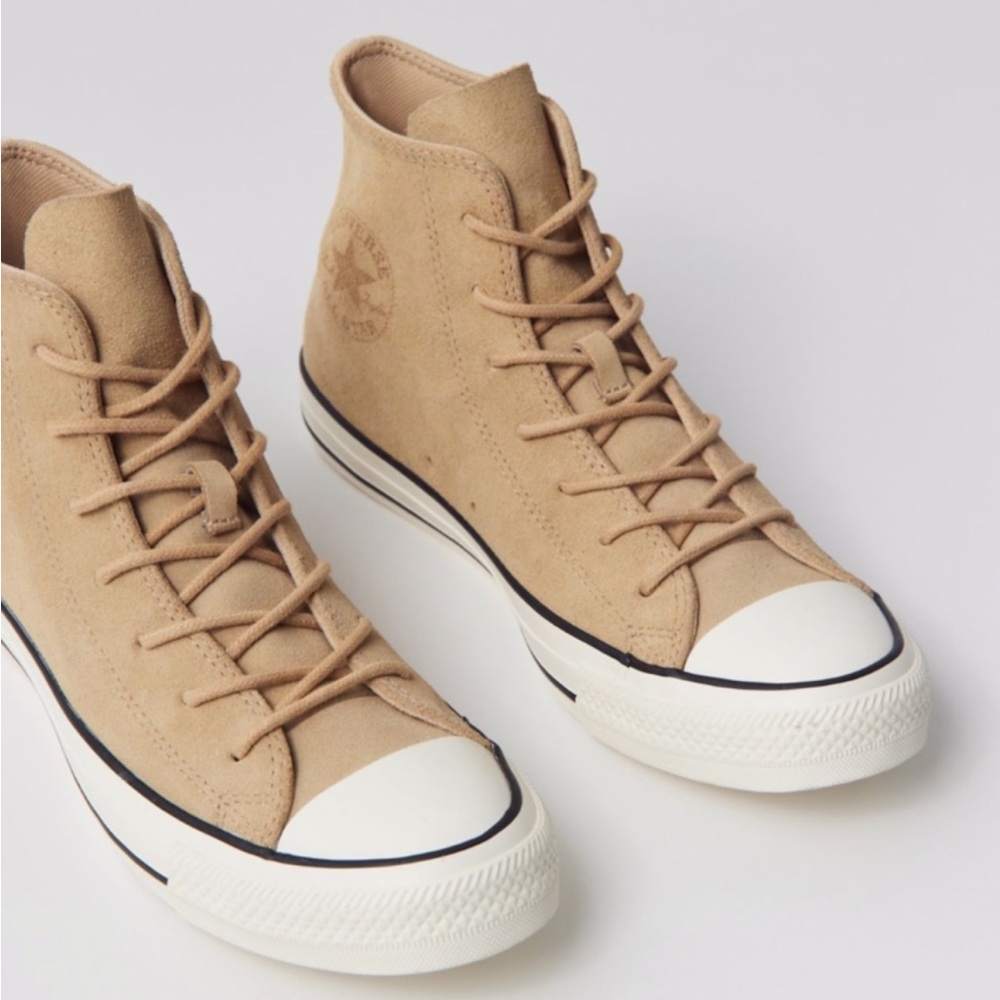 Converse Chuck Taylor All Star Mono Suede High Top Sneaker Women’s 7 Beige